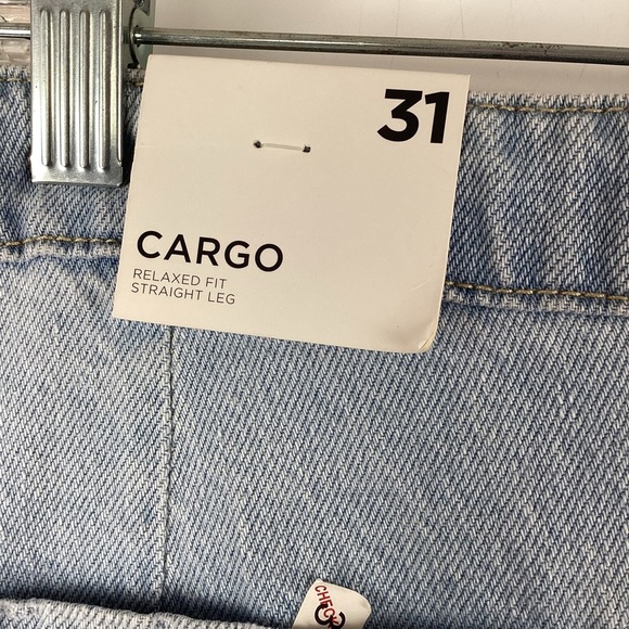 Forever 21 NWT cargo Pants 5 pockets Wide Legs Baggy Jeans Size 31 - Picture 10 of 11